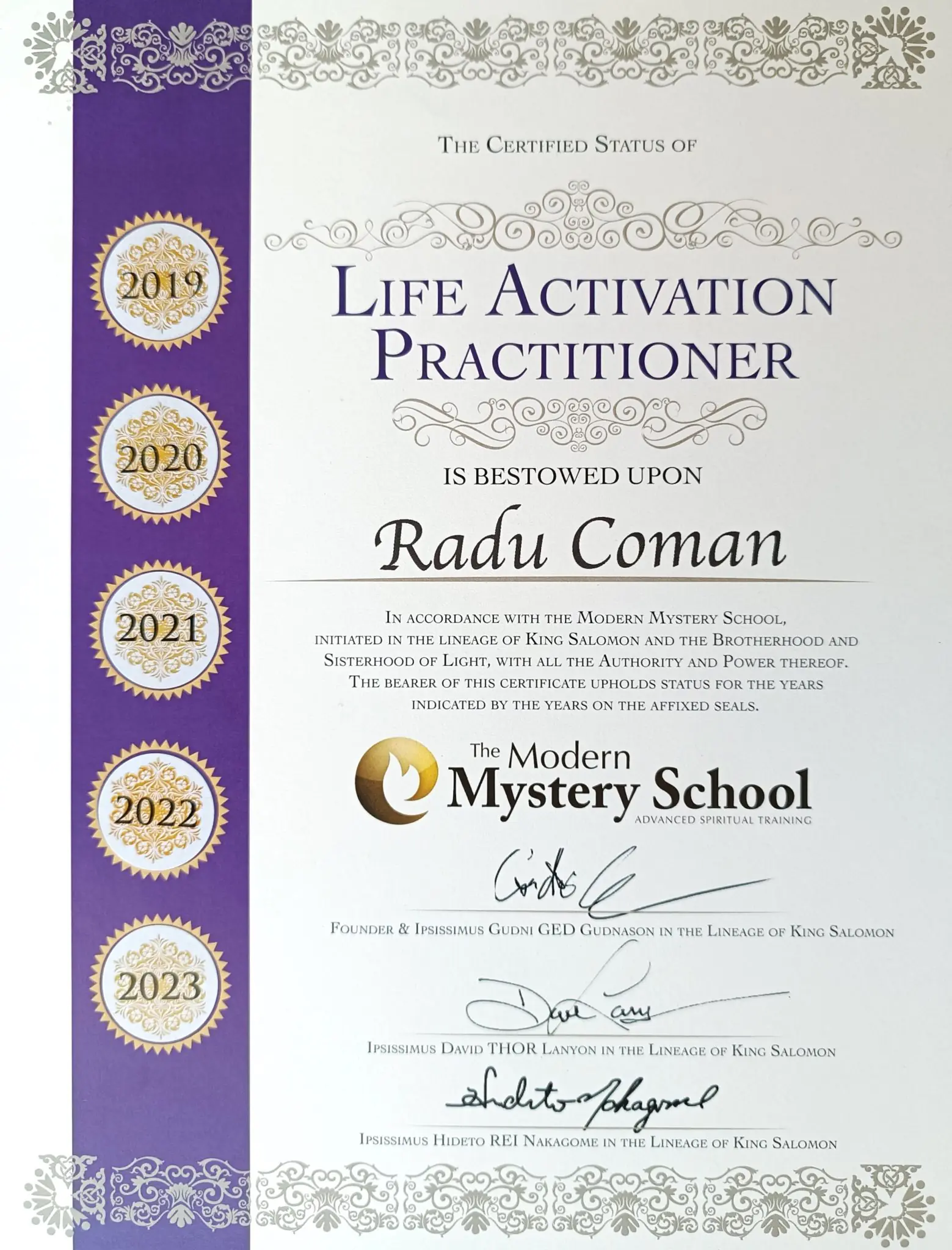 Healer Certification - Diana